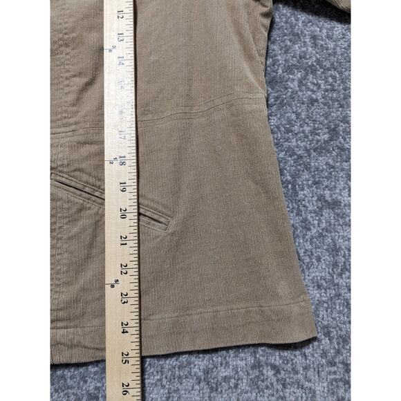 CJ Banks Fine Corduroy Button Front Jacket Women 2X Brown Pockets Long Sleeves - Picture 14 of 15